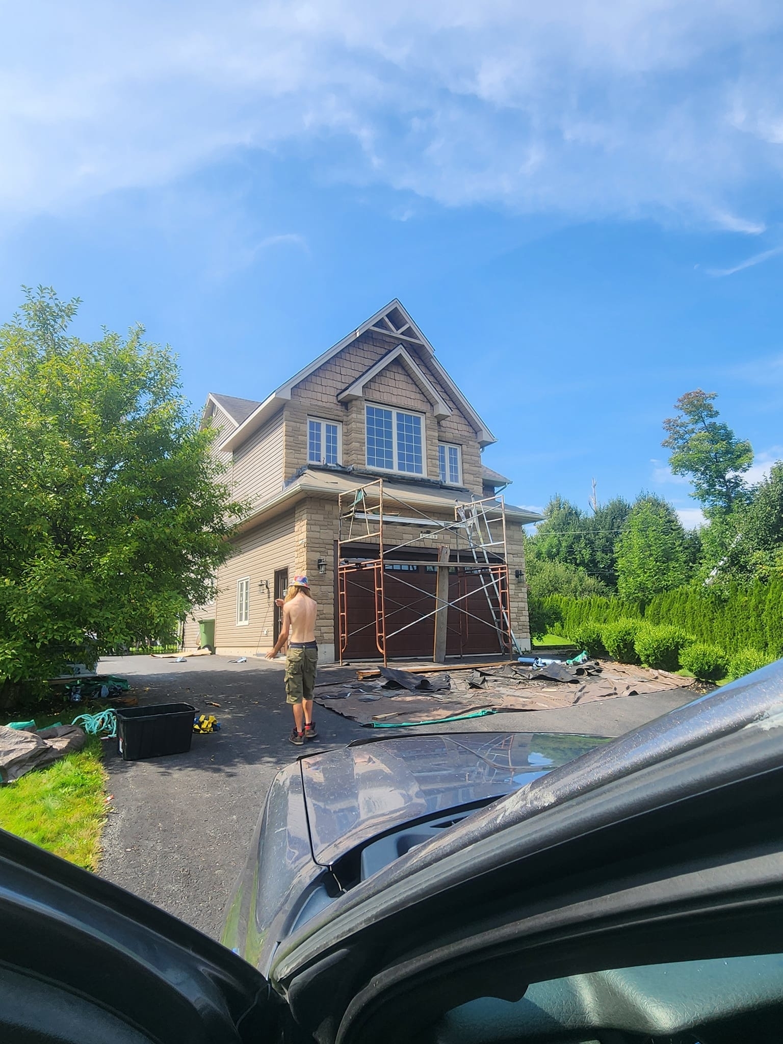 Completed roofing project